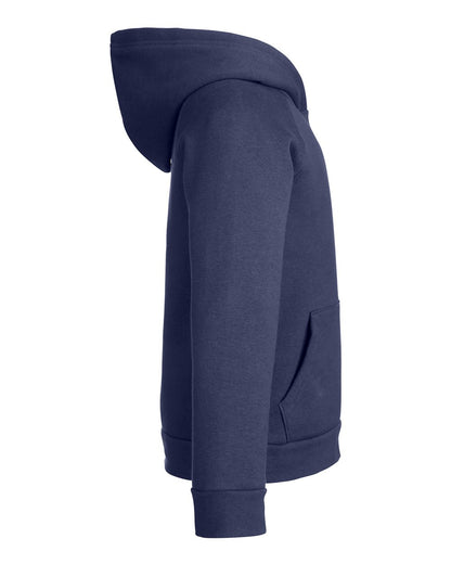 Under Armour Youth Rival Fleece Hooded Sweatshirt 1379792 #color_Midnight Navy/ White