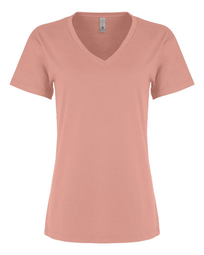 Next Level Women’s Cotton V-Neck T-Shirt 3940 #color_Desert Pink