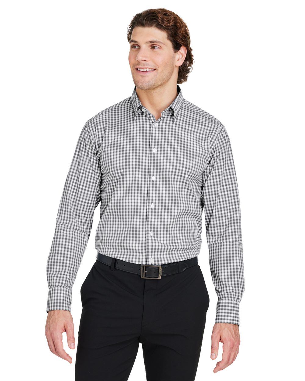 Devon & Jones Men's CrownLux Performance® Gingham Dress Shirt DG536