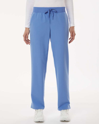 Jaanuu Women's Xenos Essential Knit-Waist Scrub Pants W20001 #colormdl_Ceil Blue