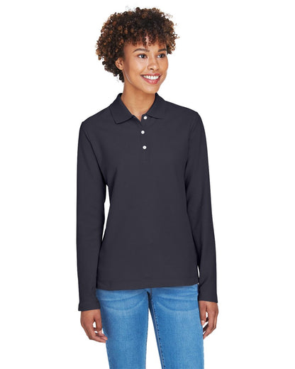 Devon & Jones Women's Pima Piqué Long Sleeve Polo D110W Devon &amp; Jones Women&#39;s Pima Piqué Long Sleeve Polo D110W