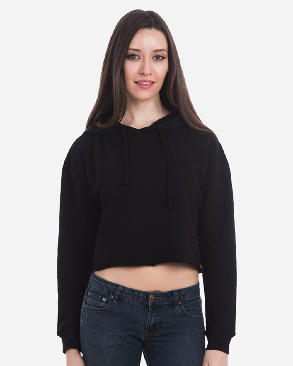 Lane Seven Women's Cropped Fleece Hooded Sweatshirt LS12000