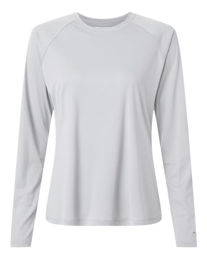 Columbia Women's PFG Tidal Tee™ II Long Sleeve 212485 #color_Cool Grey/ Vivid Blue