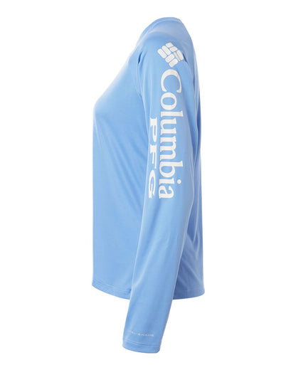 Columbia Women's PFG Tidal Tee™ II Long Sleeve 212485 #color_White Cap/ White