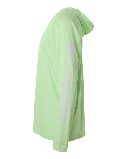 Columbia Unisex PFG Terminal Tackle™ Hooded Long Sleeve T-Shirt 212482 #color_Key West/ Cool Grey