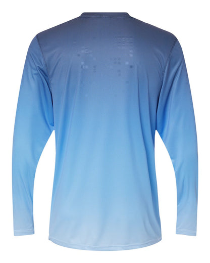 Paragon Unisex Barbados Performance Pin Dot Long Sleeve T-Shirt 225 #color_Navy/ Blue Mist
