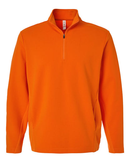 Team 365 Unisex Squad Cadet Quarter-Zip Tech Fleece Pullover TT401 #color_Sport Orange