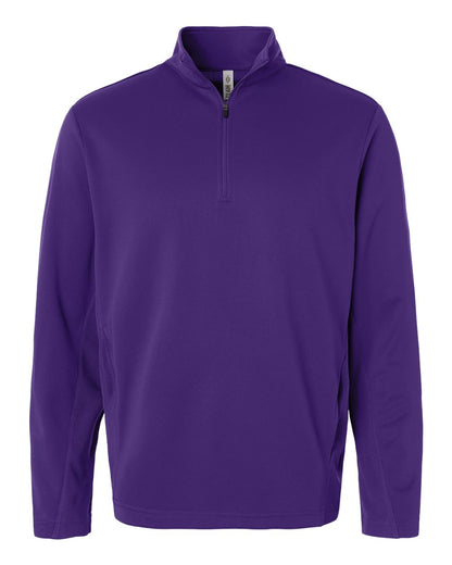 Team 365 Unisex Squad Cadet Quarter-Zip Tech Fleece Pullover TT401 #color_Sport Purple