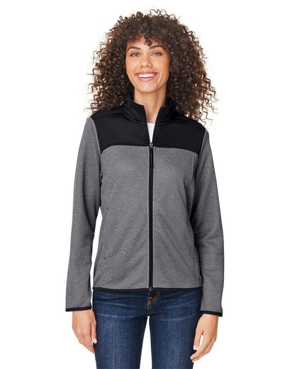CORE365 Women's Venture Heathered Stripe Hybrid Jacket CE74W CORE365 Women&#39;s Venture Heathered Stripe Hybrid Jacket CE74W