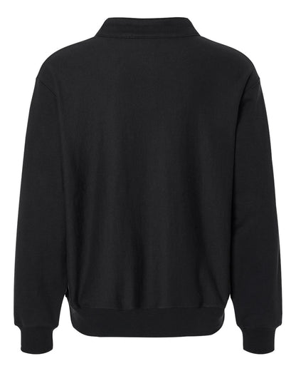 Hanes Men's Beefy® Sweats Premium Heavyweight Quarter-Zip Sweatshirt OG900 #color_Black