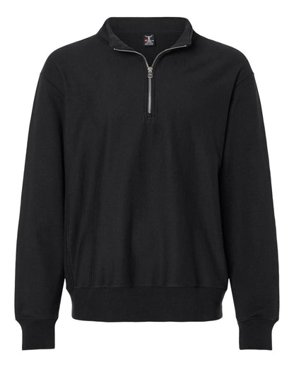 Hanes Men's Beefy® Sweats Premium Heavyweight Quarter-Zip Sweatshirt OG900 #color_Black