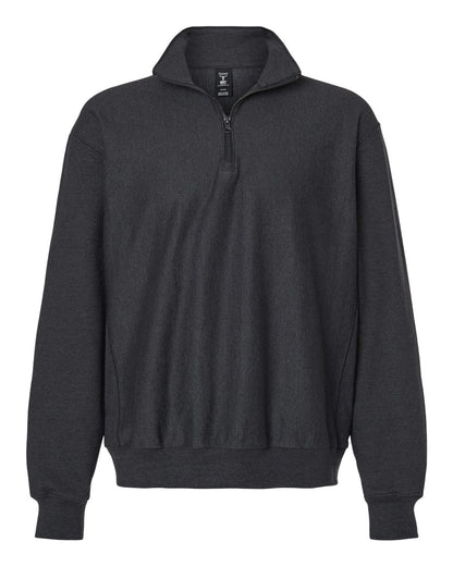 Hanes Men's Beefy® Sweats Premium Heavyweight Quarter-Zip Sweatshirt OG900 #color_Charcoal Heather