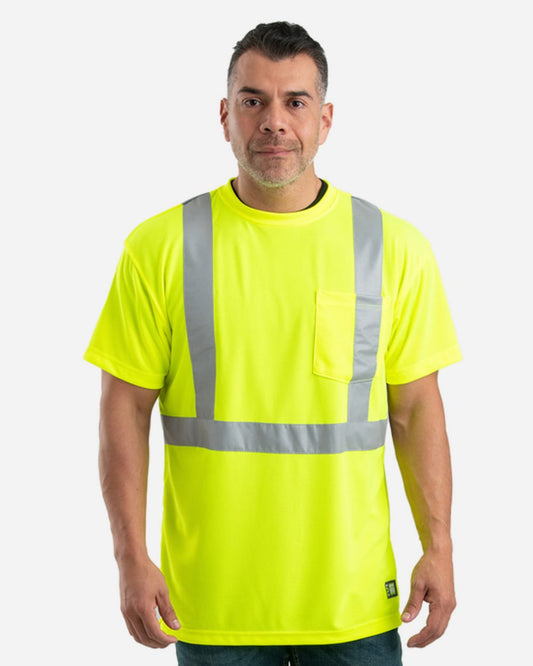 Berne Apparel Men's Tall Hi-Vis Class 2 Performance T-Shirt HVK012T
