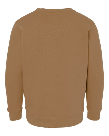 LAT Youth Elevated Fleece Crewneck Sweatshirt 2225 #color_Coyote Brown