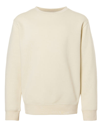 LAT Youth Elevated Fleece Crewneck Sweatshirt 2225 #color_Natural