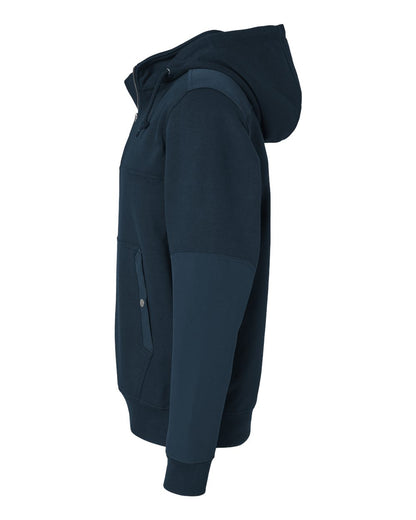 DRI DUCK Men's Mission Quarter-Zip Hooded Pullover 7349 #color_Deep Blue