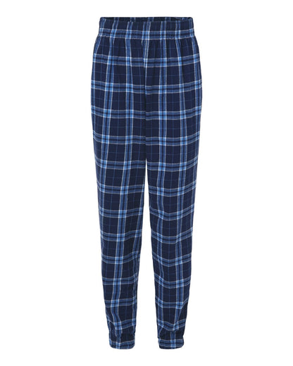 Boxercraft Unisex Flannel Joggers BM6625 #color_Navy/ Columbia Plaid