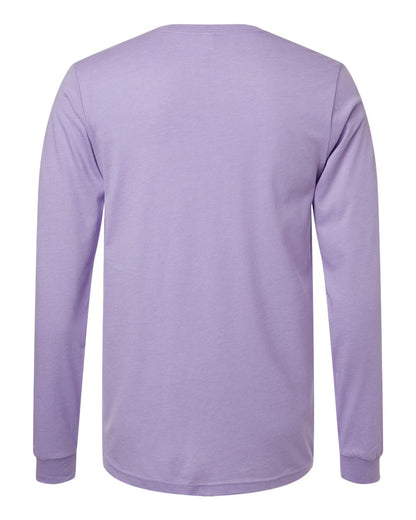 BELLA + CANVAS Heather CVC Long Sleeve Tee 3501CVC #color_Heather Dark Lavender