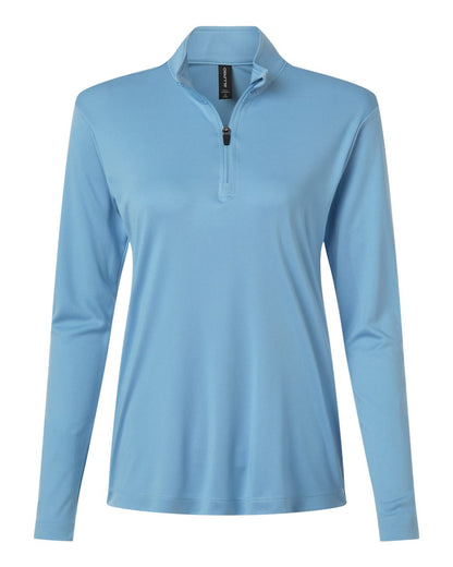 AllPro Women's Pro-Lock Performance Quarter-Zip Pullover 41870L #color_Carolina Blue