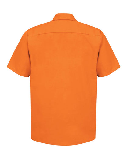 Red Kap Men's Industrial Short Sleeve Work Shirt SP24 #color_Orange