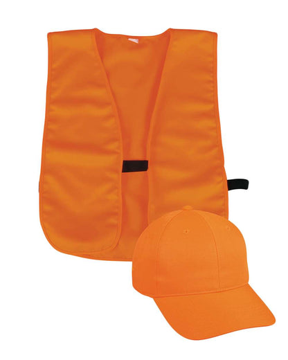Outdoor Cap Cap and Vest Set BLZCPV #color_Blaze Orange