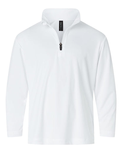 AllPro Youth Pro-Lock Performance Quarter-Zip Pullover 41870Y #color_White