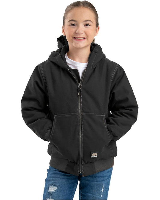 Berne Apparel Youth Highland Softstone Duck Hooded Jacket BHJ61