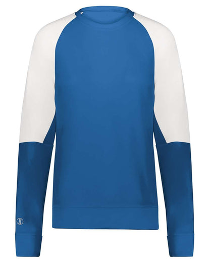 Holloway Women's Momentum Team Crewneck Sweatshirt 223725 #color_Royal/ White