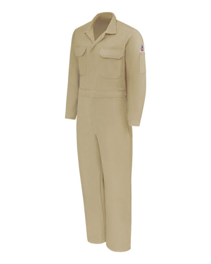 Bulwark Men's Tall Premium Coverall - EXCEL FR® ComforTouch® - 7 oz. CLB2T #color_Khaki