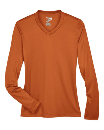 Team 365 Women's Zone Performance Long Sleeve T-Shirt TT11WL #color_Sport Burnt Orange