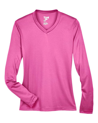 Team 365 Women's Zone Performance Long Sleeve T-Shirt TT11WL #color_Sport Charity Pink