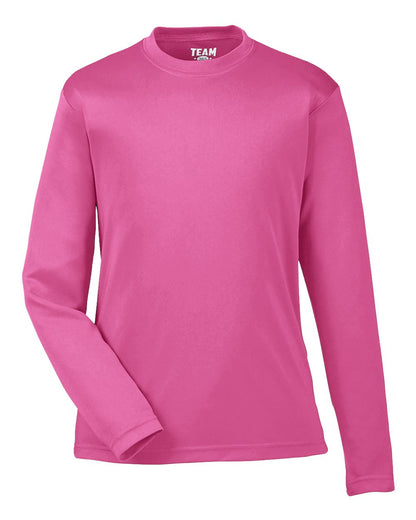 Team 365 Youth Zone Performance Long Sleeve T-Shirt TT11YL #color_Sport Charity Pink