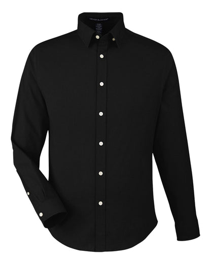 Devon & Jones Men's CrownLux Performance® Spencer Poplin Dress Shirt DG505 #color_Black