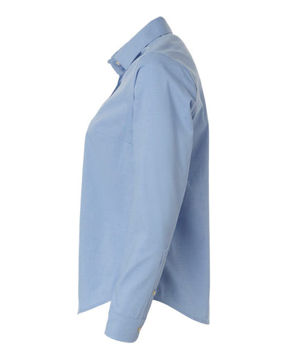Devon & Jones Women's CrownLux Performance® Spencer Poplin Dress Shirt DG505W #color_Light Blue Melange