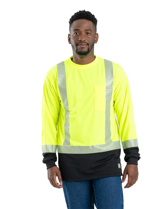 Berne Apparel Men's Hi-Vis Class 3 Color Blocked T-Shirt HVK018