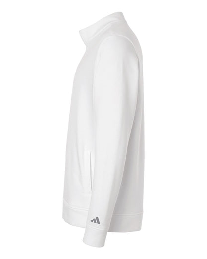 Adidas Men's Elevated Fleece Quarter-Zip Pullover A721 #color_Core White