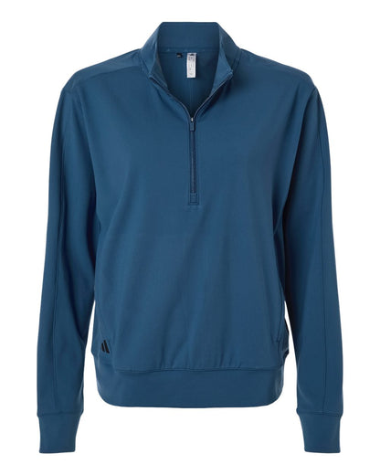 Adidas Women's Ultimate365 Quarter-Zip Pullover A1002 #color_Dusky Petrol