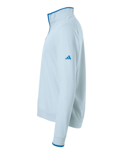 Adidas Men's Performance Lightweight Quarter-Zip Pullover A2002 #color_Crystal Sky