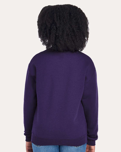 JERZEES Youth NuBlend® Crewneck Sweatshirt 562BR #colormdl_Deep Purple