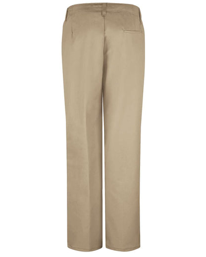 Red Kap Women's Extended Sizes Work N Motion Pants PZ33EXT #color_Khaki - Unhemmed