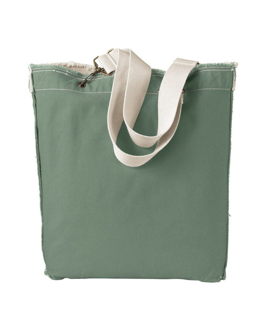 Authentic Pigment 14oz. Direct-Dyed Raw-Edge Tote 1906