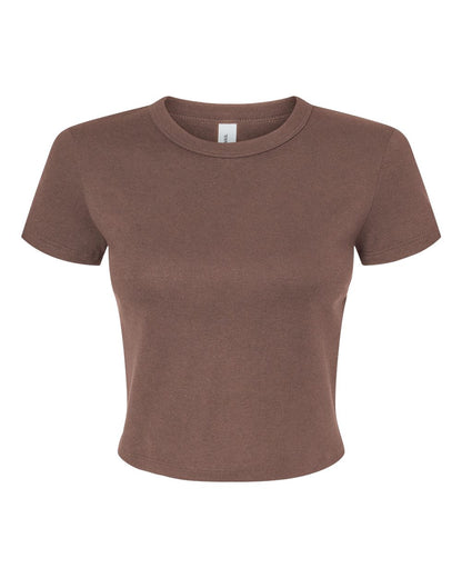 BELLA + CANVAS Women's Micro Rib Baby Tee 1010 #color_Solid Cocoa Blend