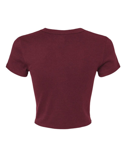 BELLA + CANVAS Women's Micro Rib Baby Tee 1010 #color_Solid Maroon Blend