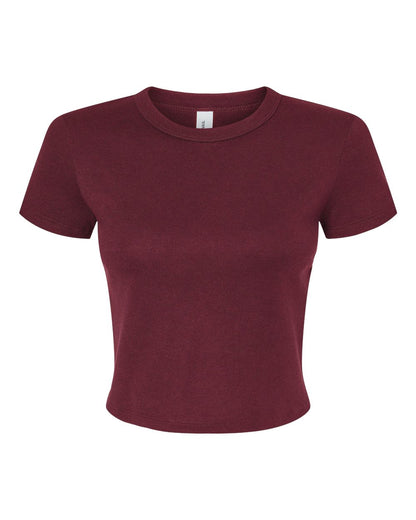 BELLA + CANVAS Women's Micro Rib Baby Tee 1010 #color_Solid Maroon Blend