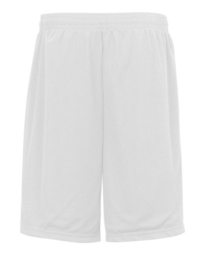 Badger Pro Mesh 9" Shorts with Pockets 7219 #color_White