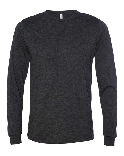 BELLA + CANVAS Unisex Triblend Long Sleeve Tee 3513 #color_Charcoal Black Triblend