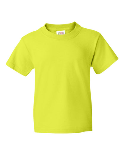 Fruit of the Loom HD Cotton Youth Short Sleeve T-Shirt 3930BR #color_Safety Green