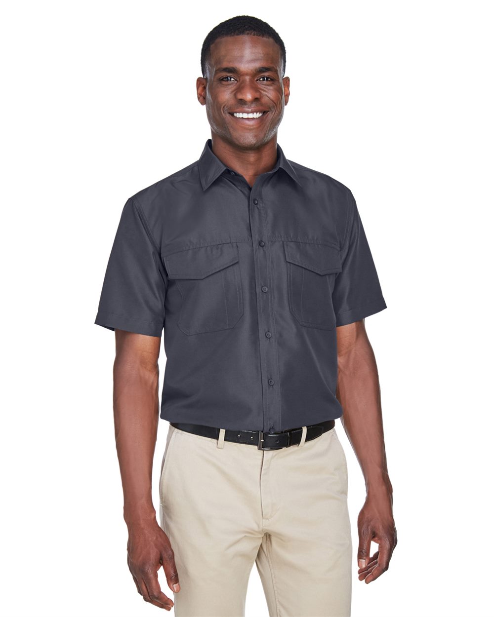 Harriton Men's Key West Short Sleeve Performance Staff Shirt M580