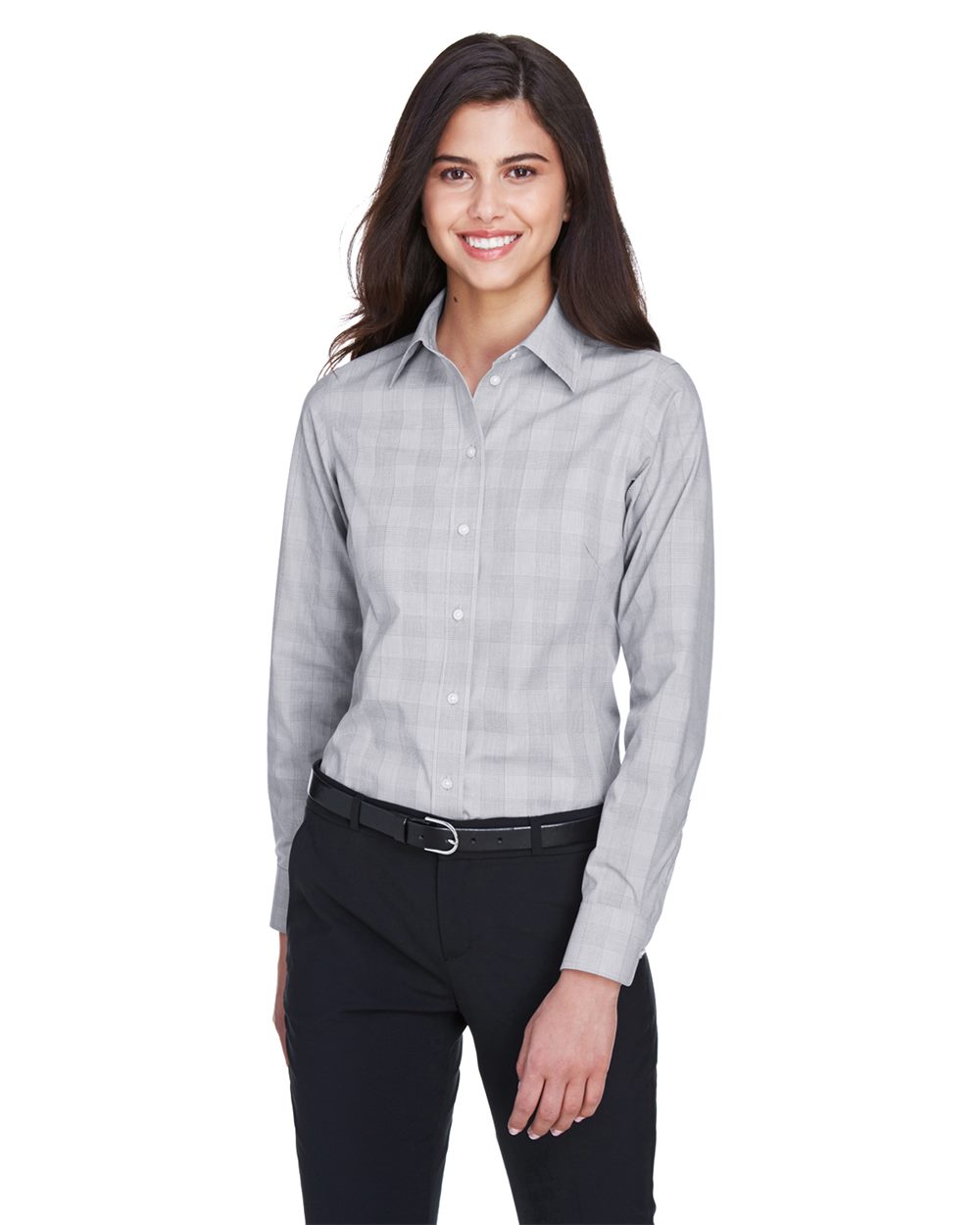 Devon & Jones Women's Crown Collection® Glen Plaid Woven Dress Shirt DG520W