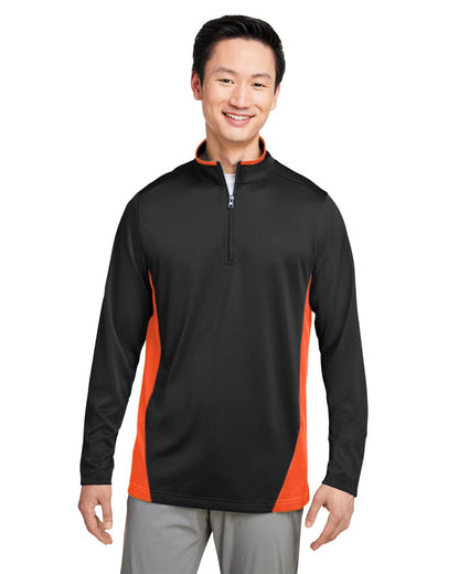 Harriton Men's Flash Snag Protection Plus IL Colorblock Quarter-Zip Pullover M786 Harriton Men's Flash Snag Protection Plus IL Colorblock Quarter-Zip Pullover M786
